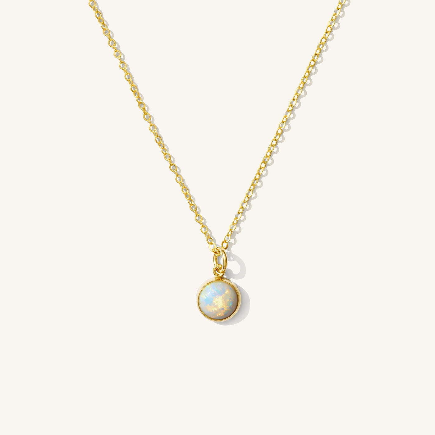 Round Opal Necklace | Simple & Dainty Jewelry