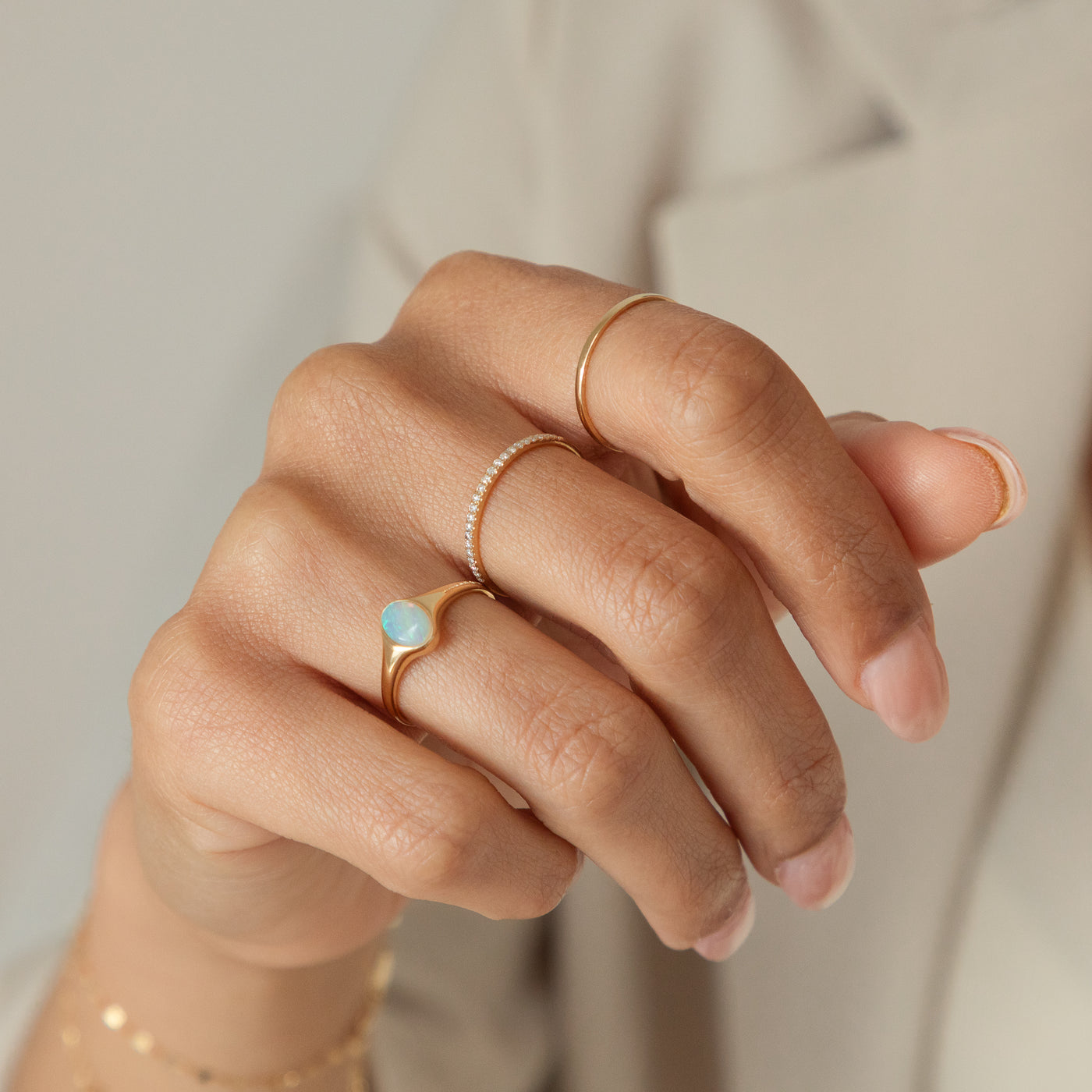 Dainty Stacking Band Ring | Simple & Dainty