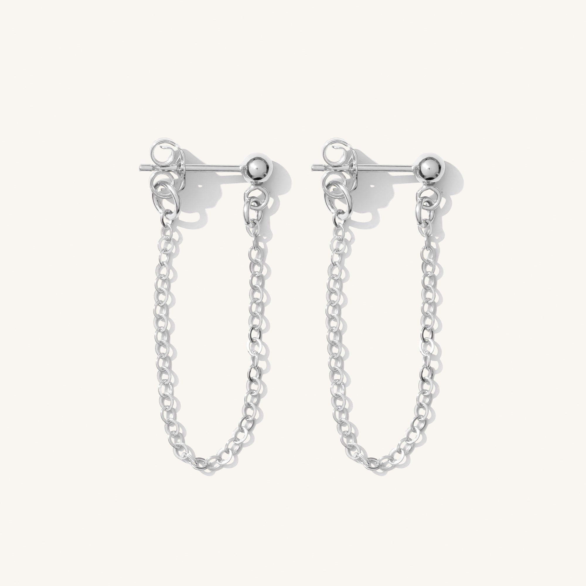 Stud Earrings shops Chain Obsession X, Sterling Silver Ag 925/1000, weight approx. 2,70g