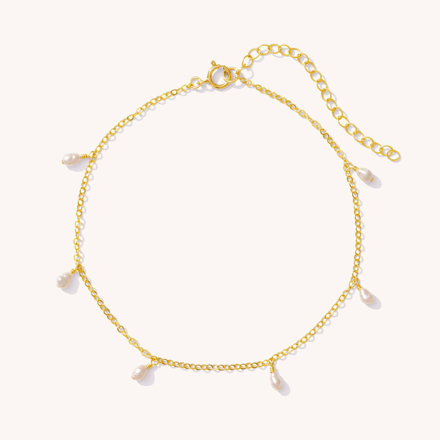 Dangling Pearl Anklet | Simple & Dainty Jewelry
