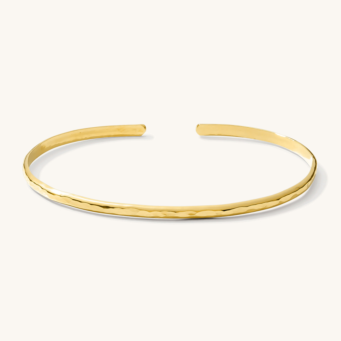 Gold Filled Dainty Hammered Cuff Bracelet