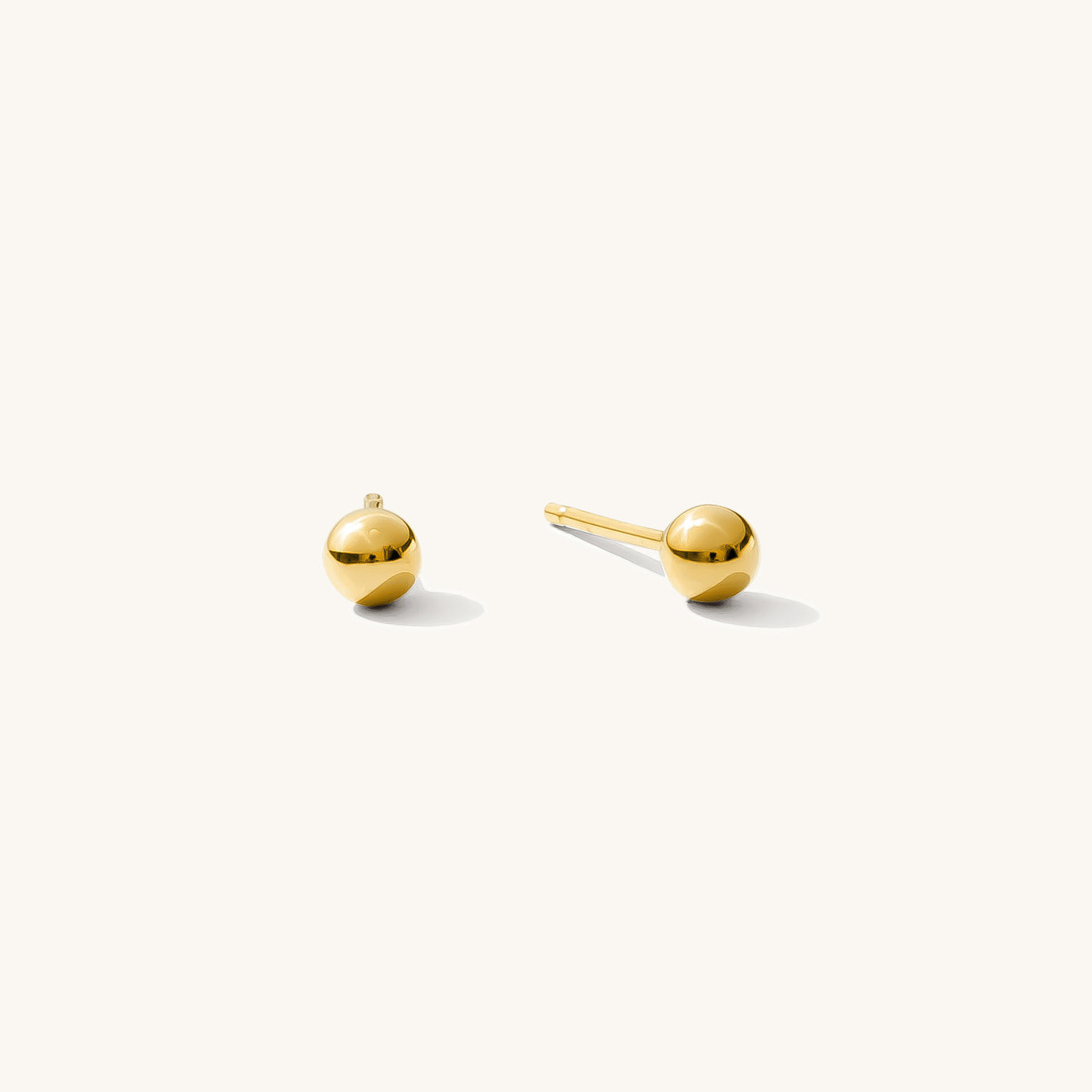 Tiny Ball Stud Earrings - 14k Solid Gold | Simple & Dainty Jewelry