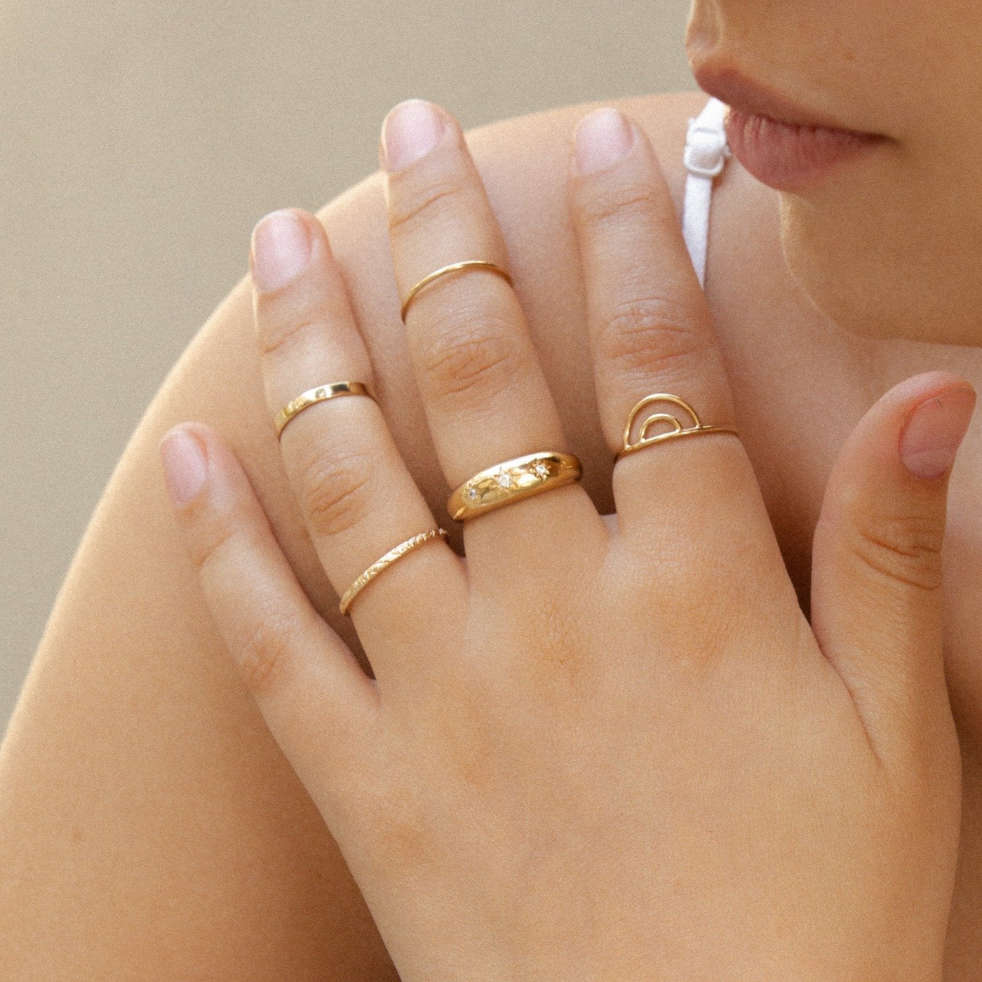 Thin Flower Band Ring by Simple & Dainty Jewelry