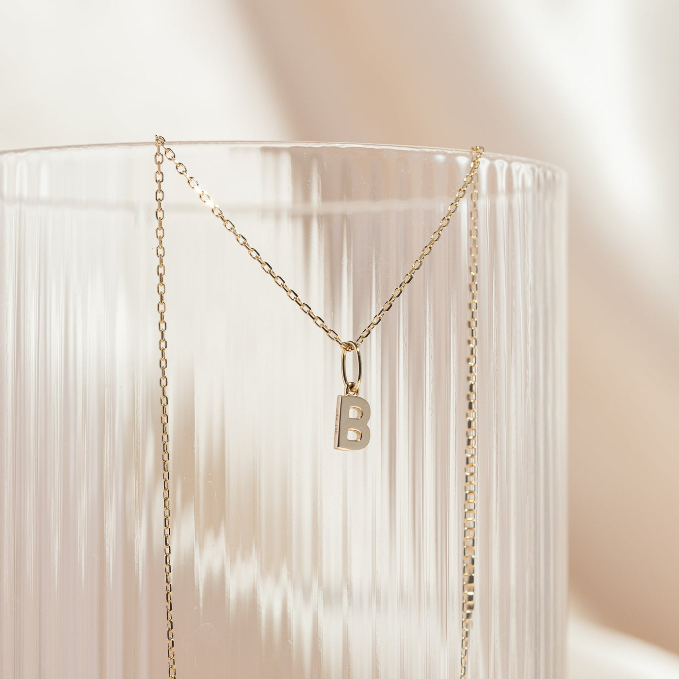 A B C D E F G H I J K L M N O P Q R S T U V W X Y Z Tiny Hanging Initial Necklace