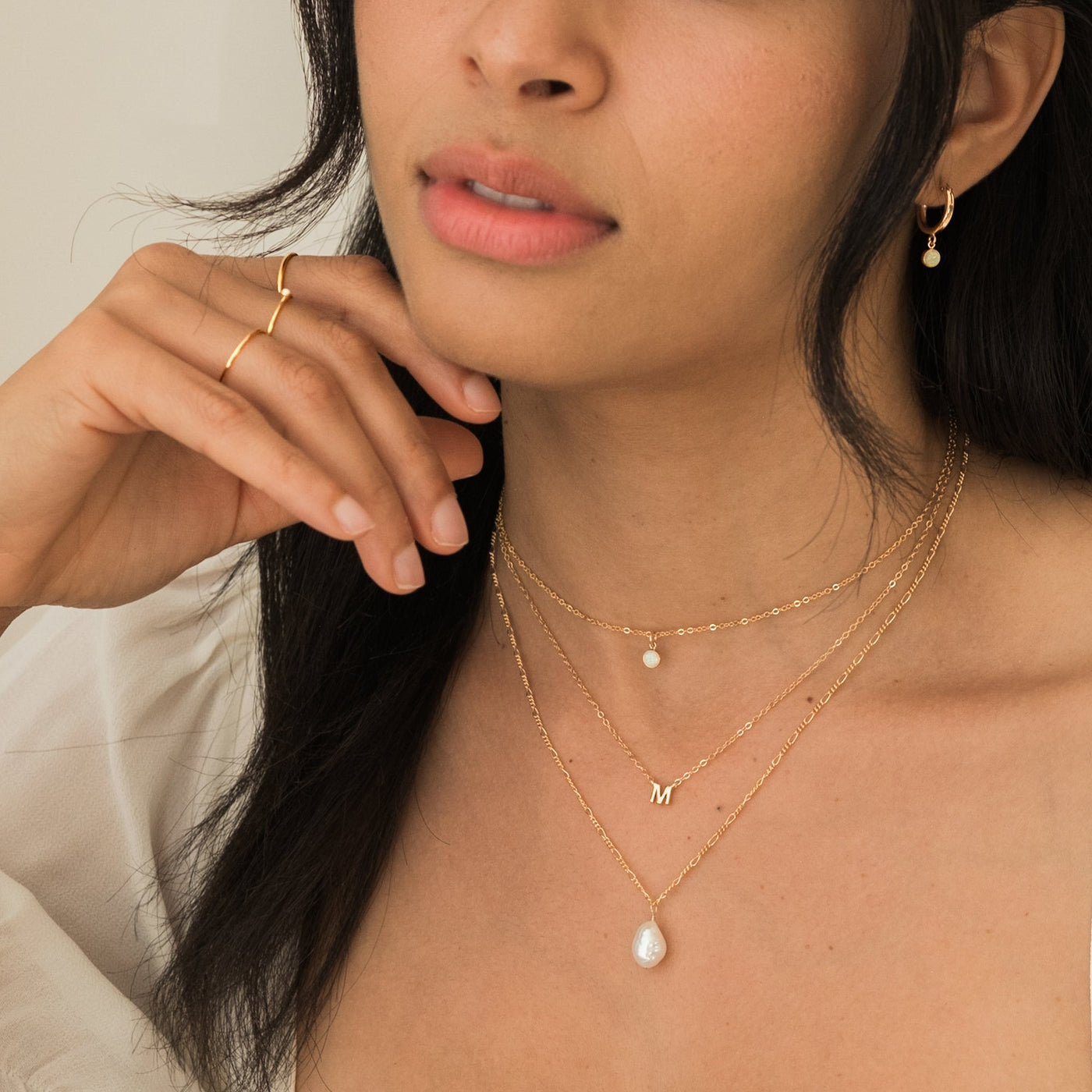 Tiny Opal Necklace | Simple & Dainty