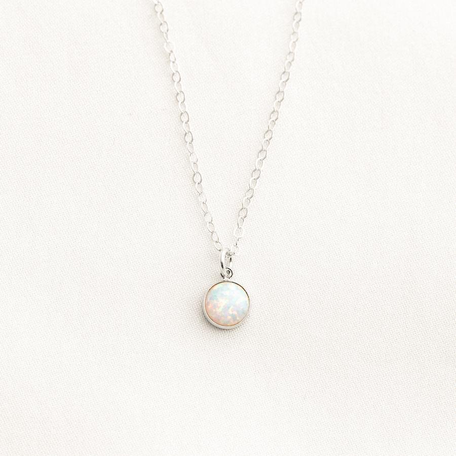 Round Opal Necklace | Simple & Dainty Jewelry