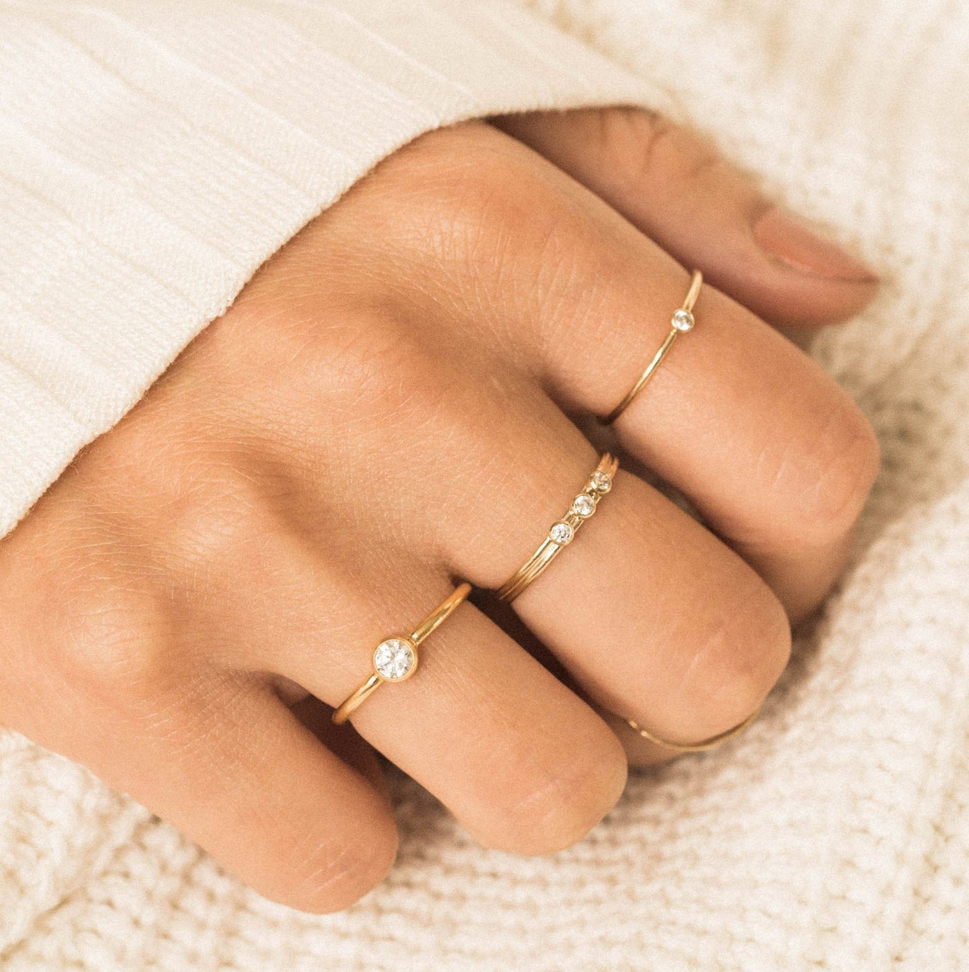 Tiny Solitaire Ring | Simple & Dainty