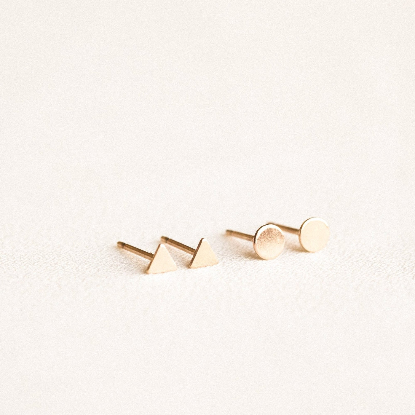 Triangle Stud Earrings by Simple & Dainty Jewelry