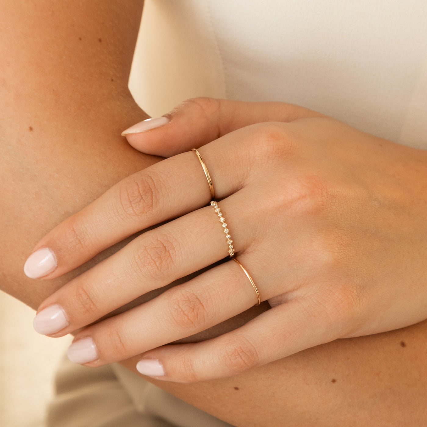 Alternating Diamond Ring | Simple & Dainty Jewelry