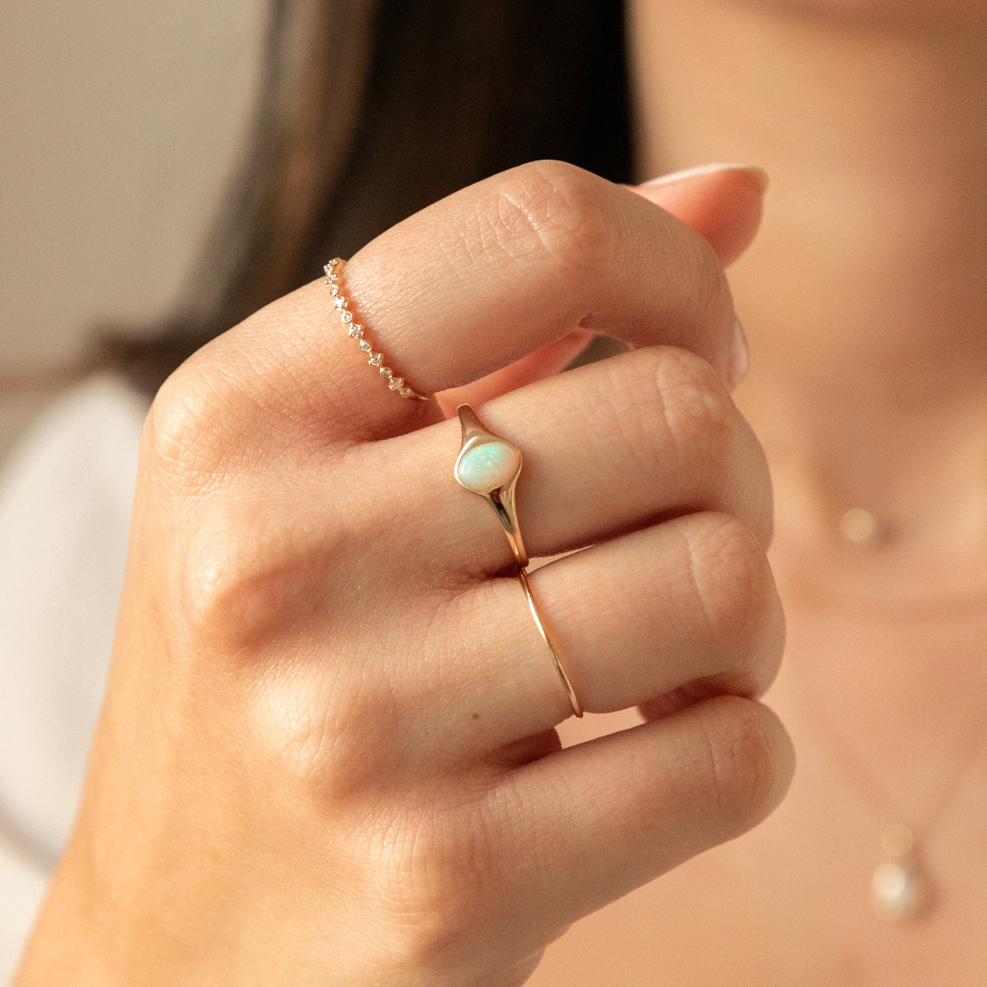 Alternating Diamond Ring | Simple & Dainty Jewelry