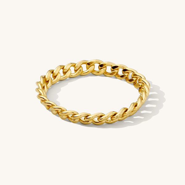 Women's 14K Gold Curb Chain Ring in Yellow Gold, Size 4 by Quince