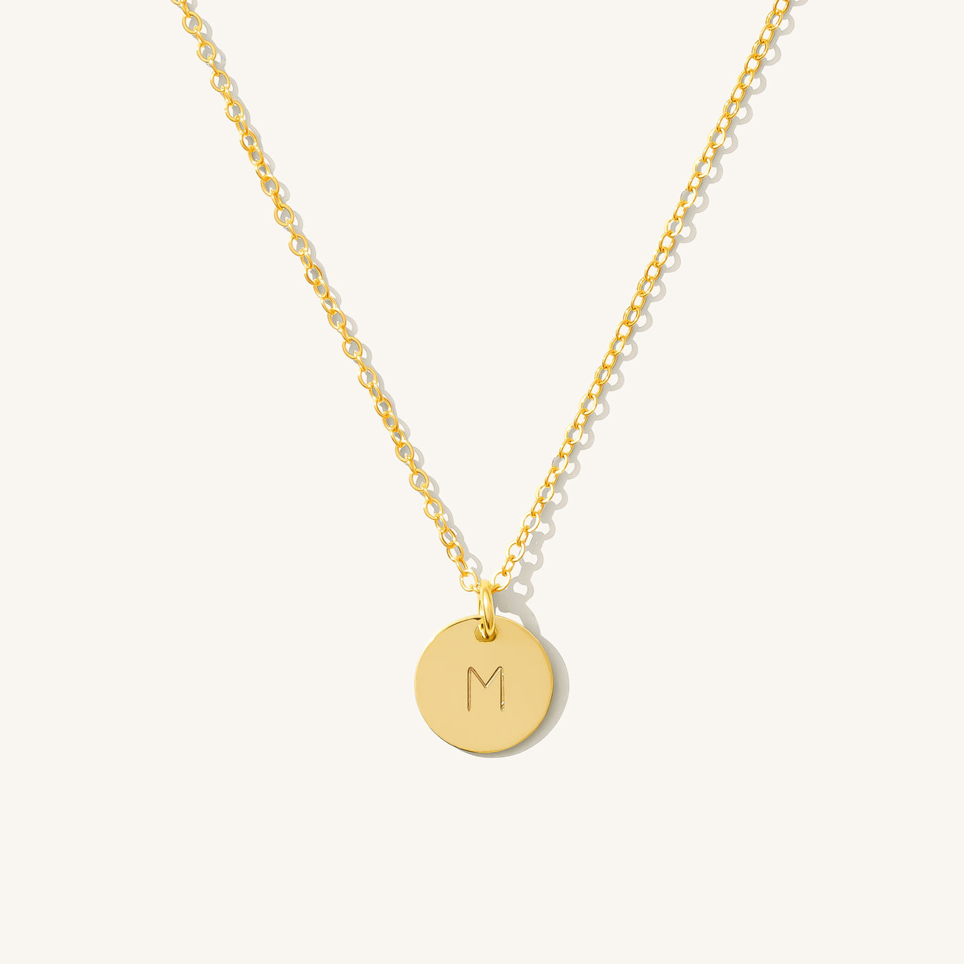 M Dainty Initial Necklace