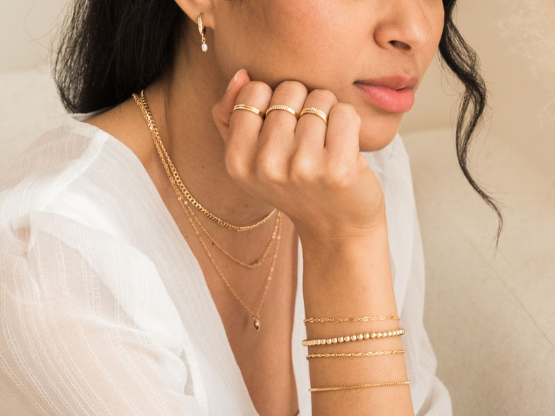 Pearl Necklaces for Women,14K Real Gold Plated Dainty Cute Pearl Necklace  for Women and Teen Girls Handmade Pearl Chain Necklace Everyday Jewelry Gift  
