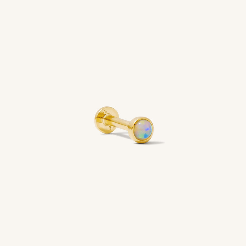 Dainty Opal Flat Back Earring