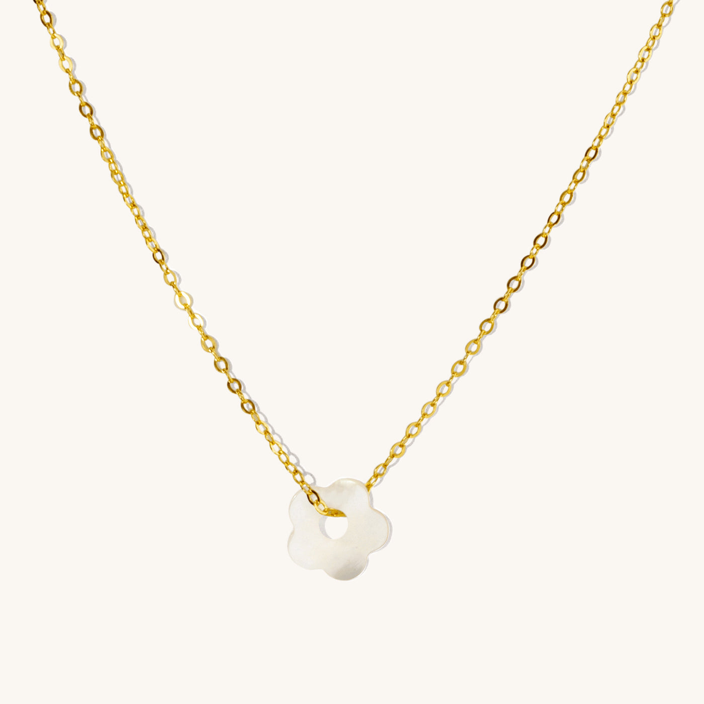 Single Pearl Pendant Necklace / 14k Rose Gold Filled / Ivory White