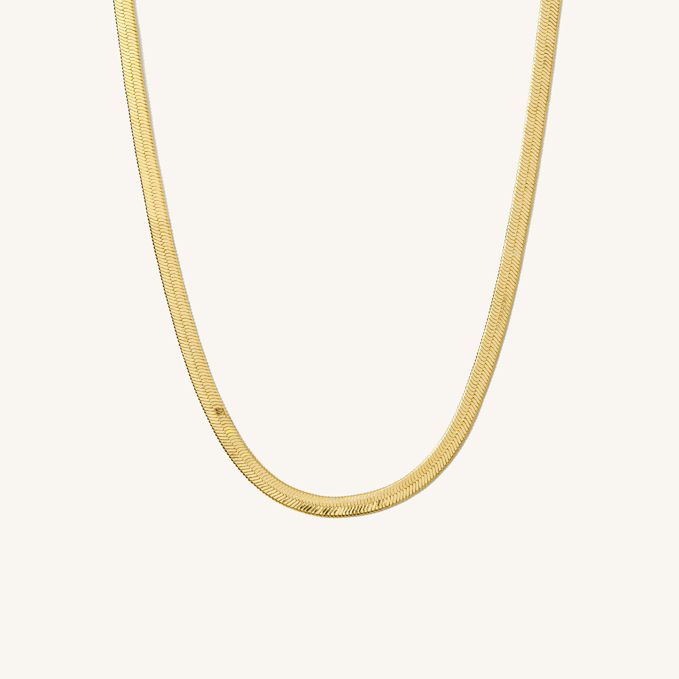 18k Brazilian Gold Filled Gold Herringbone Necklace
