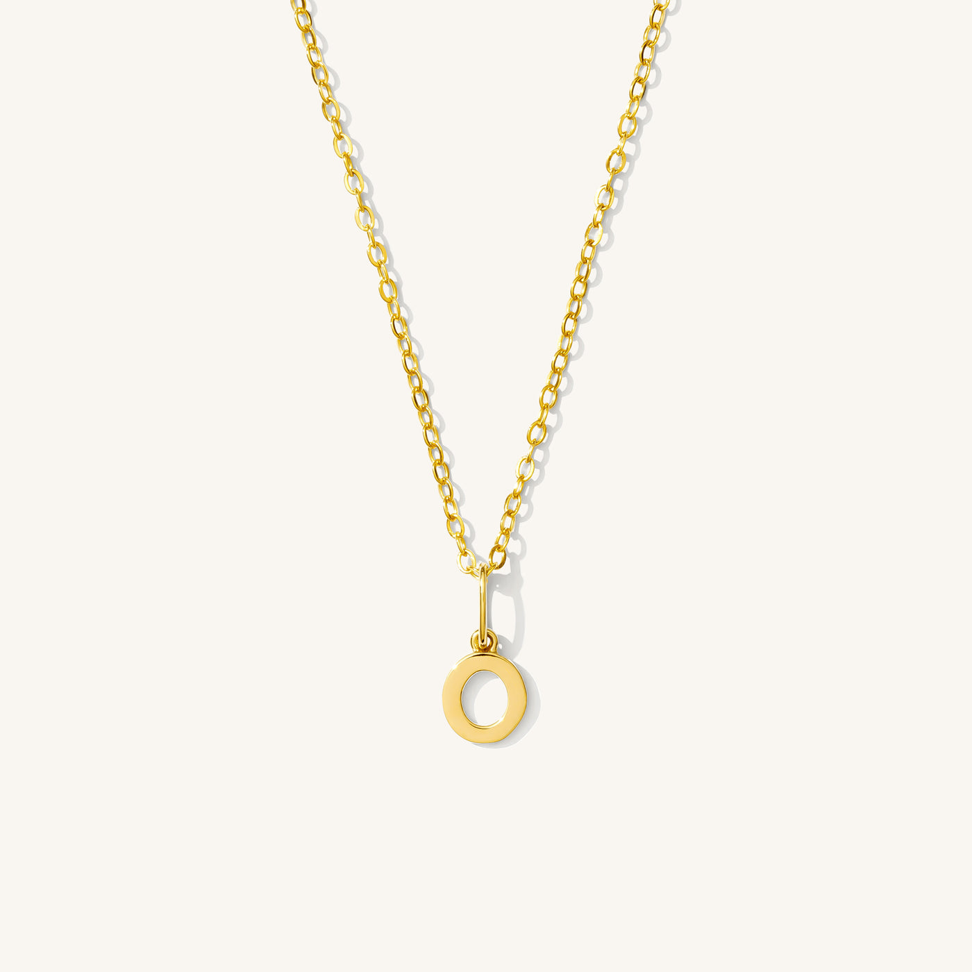 O Tiny Hanging Initial Necklace