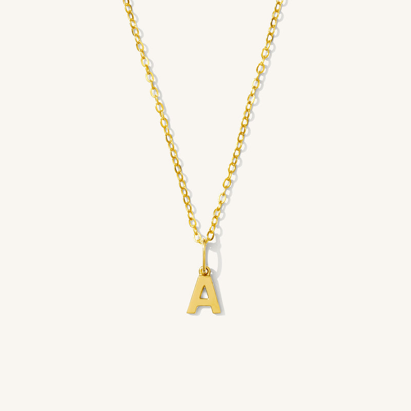 Tiny Hanging Initial Necklace