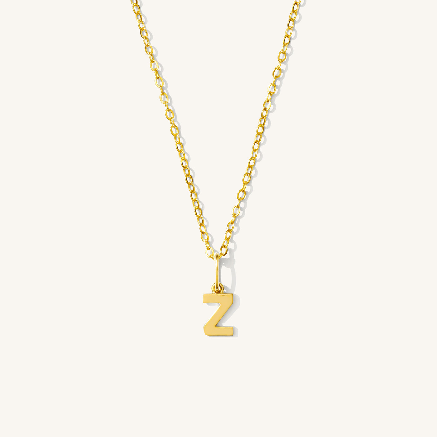 Z Tiny Hanging Initial Necklace