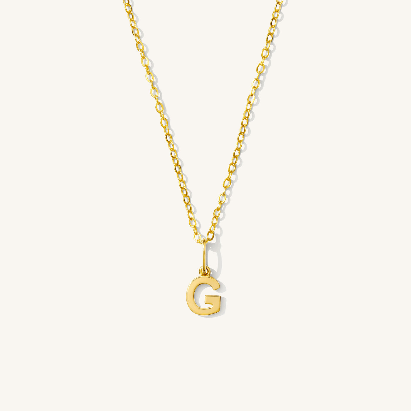 G Tiny Hanging Initial Necklace
