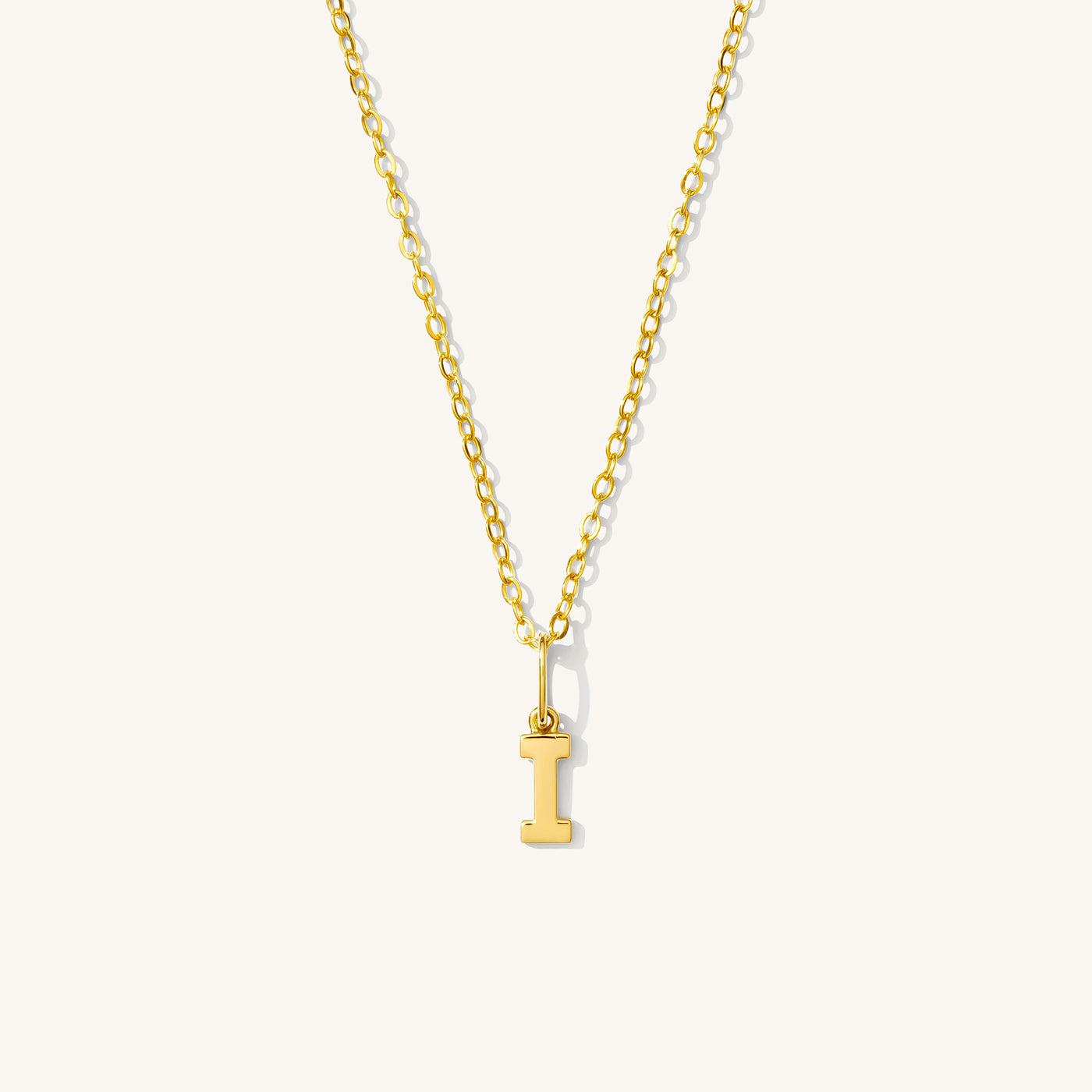 I Tiny Hanging Initial Necklace