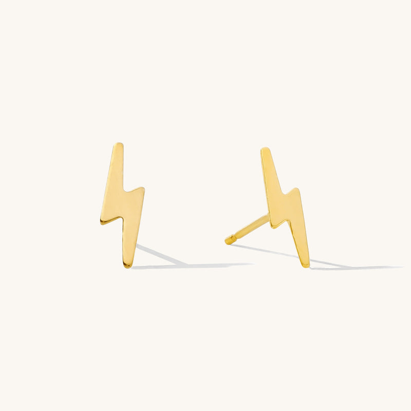 Lightning Bolt Stud Earrings