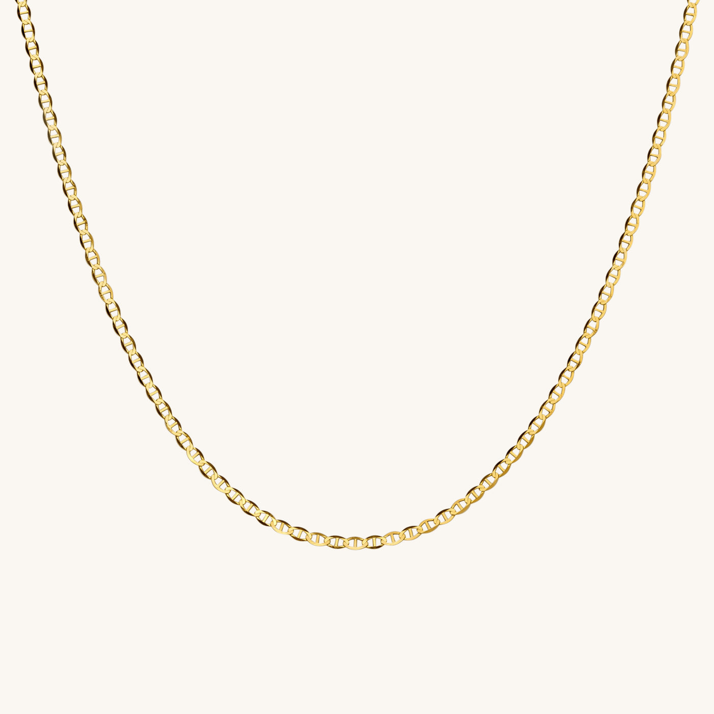 10k Solid Yellow Gold 3.2mm Mariner Chain Necklace- Bangladesh | Ubuy