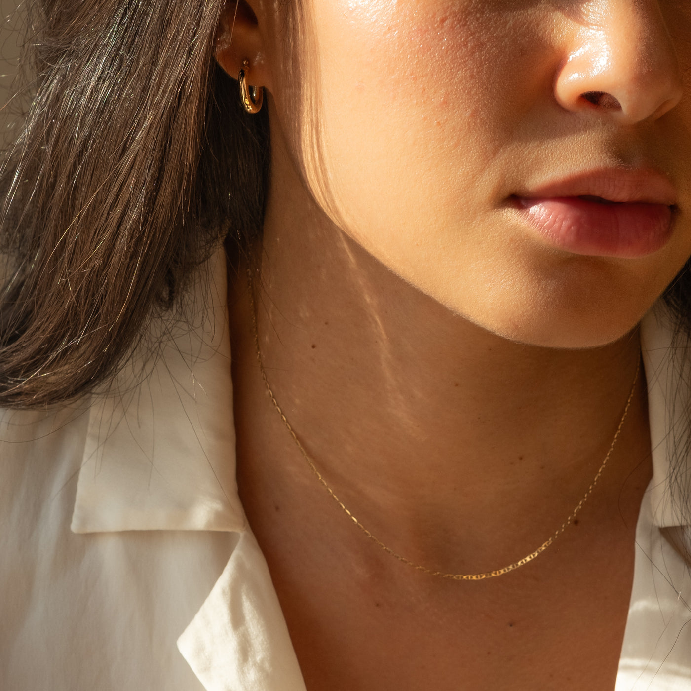 Chunky Everyday Hoop Earrings - 14k Solid Gold | Simple & Dainty Jewelry