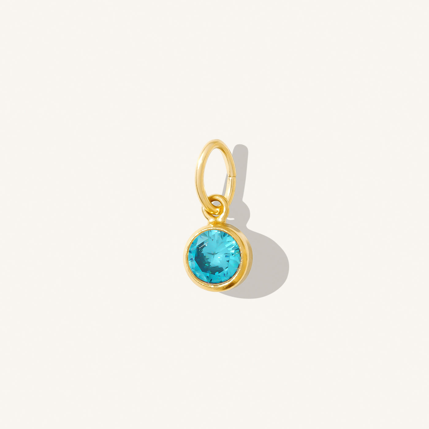 December Birthstone Charm (Blue Topaz) | Simple & Dainty Jewelry