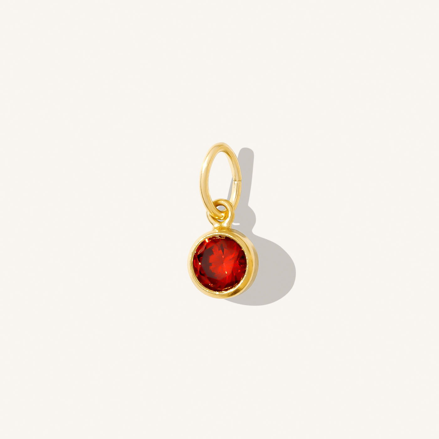 July Birthstone Charm (Ruby) | Simple & Dainty Jewelry