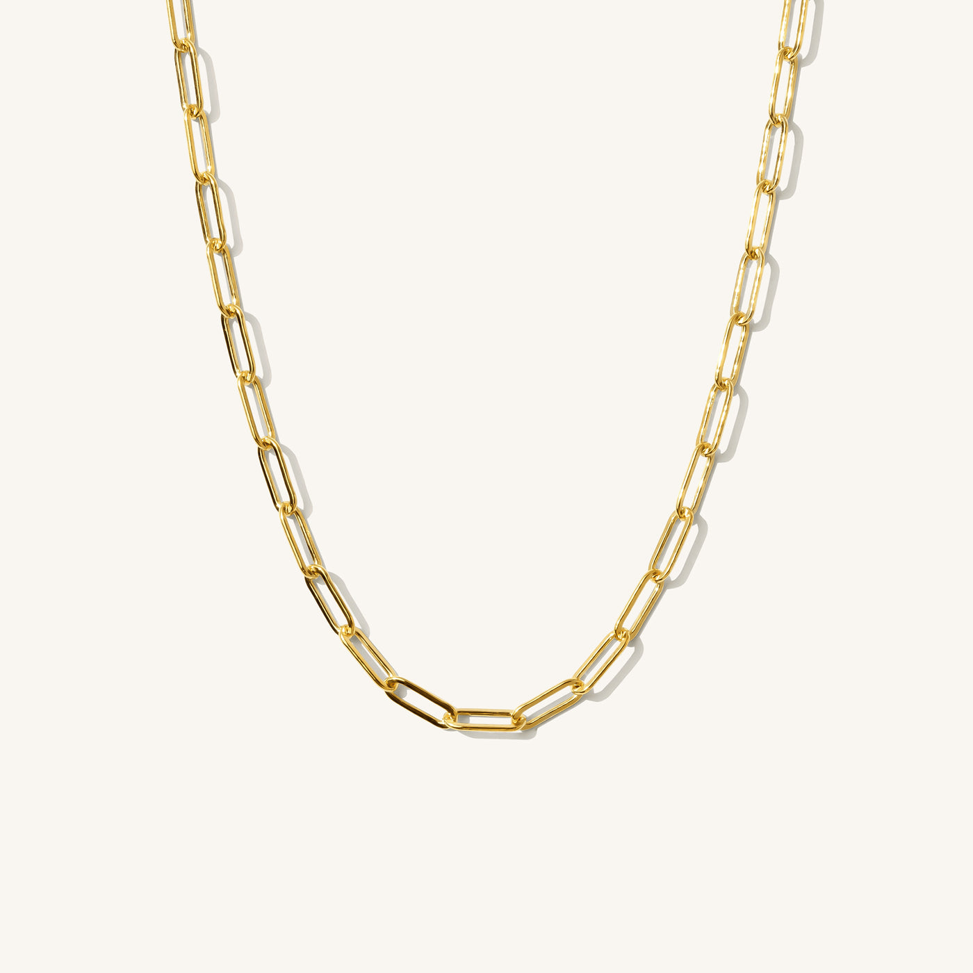 14K Dainty Paperclip Chain