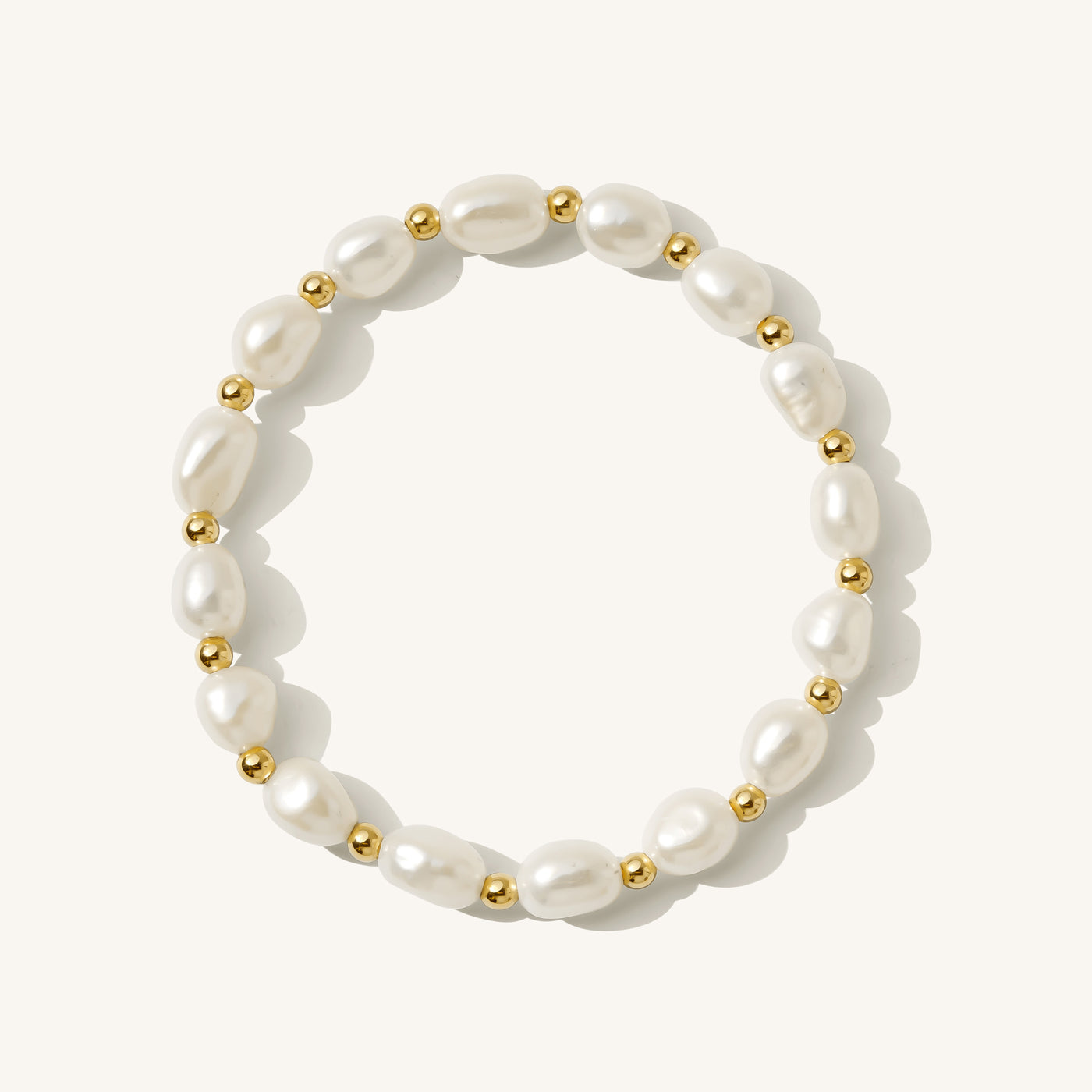 Pearl & Gold Bead Bracelet | Simple & Dainty Jewelry