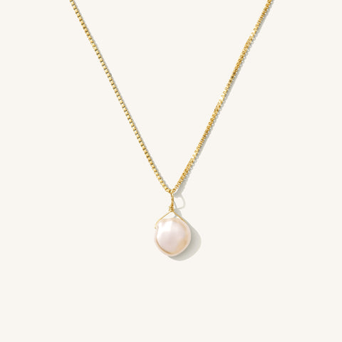 Pink Keshi Pearl Necklace | Simple & Dainty