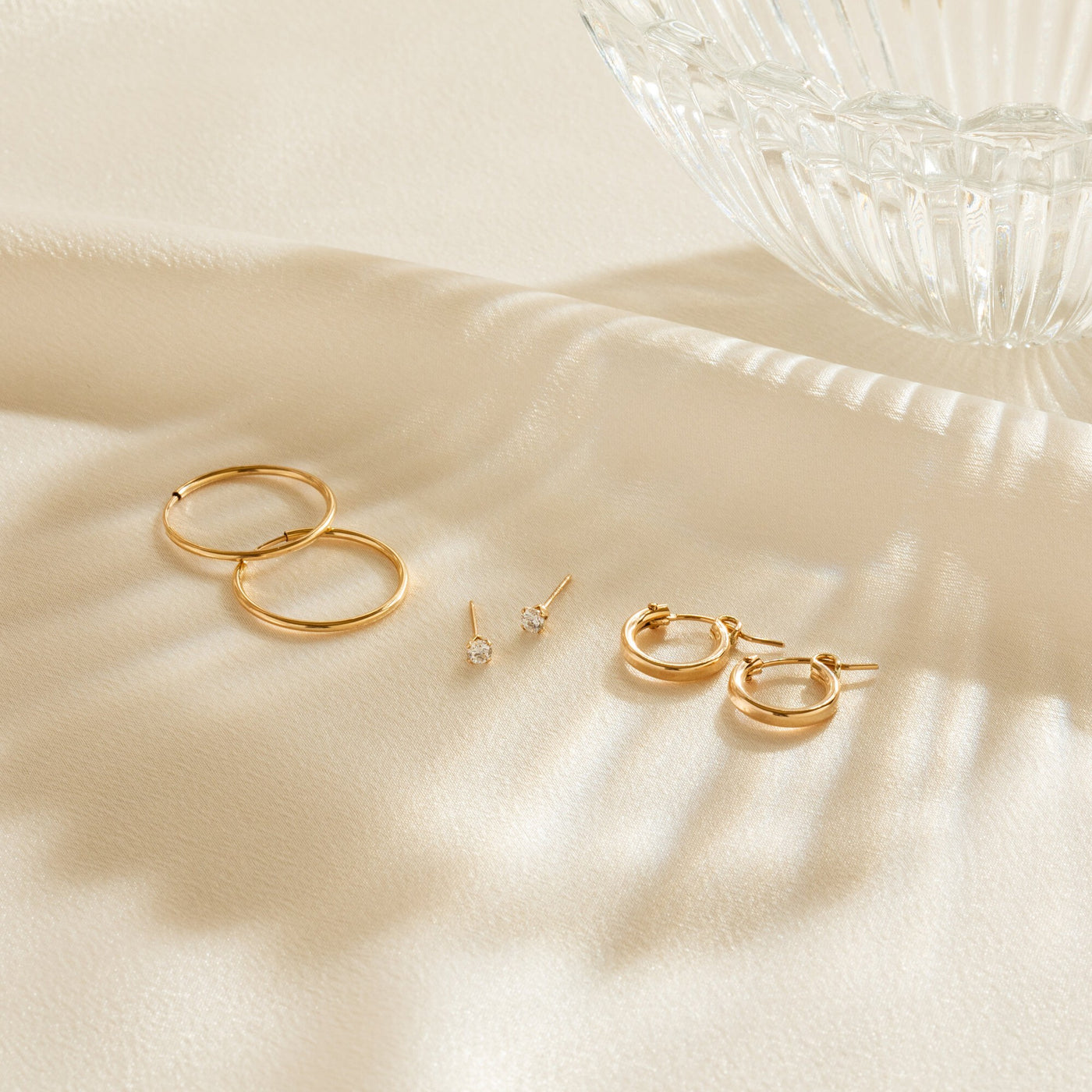 Small (13mm) Medium (22mm) Large (35mm) X-Large (50mm), Everyday Hoop Earrings by Simple & Dainty Jewelry