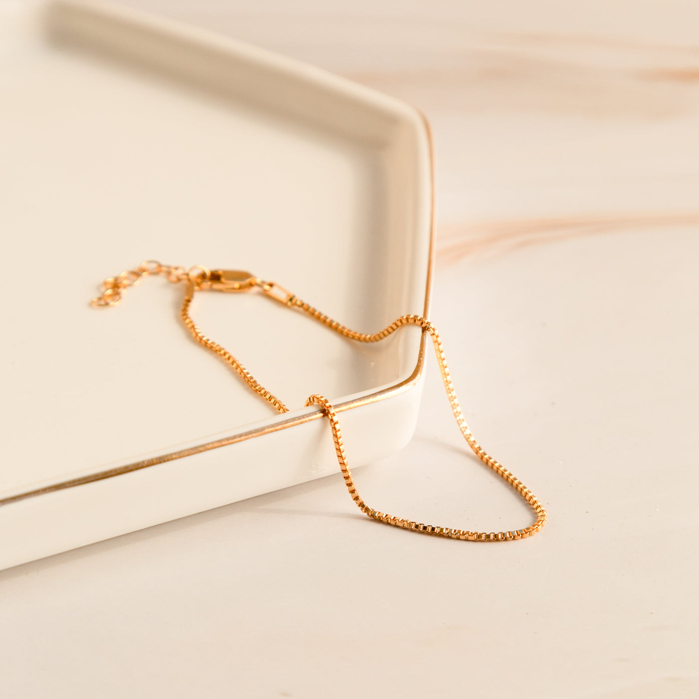 Thin Box Chain Bracelet | Simple & Dainty Jewelry