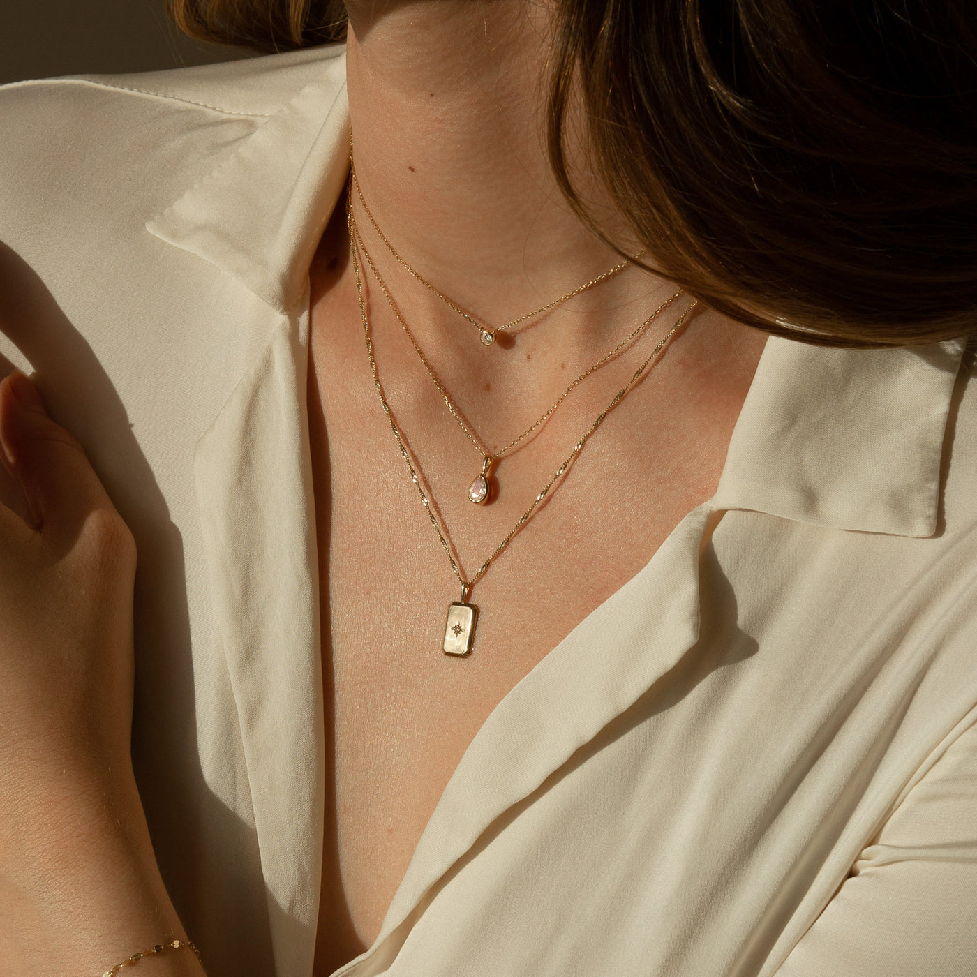 Sapphire Teardrop Necklace | Simple & Dainty Jewelry