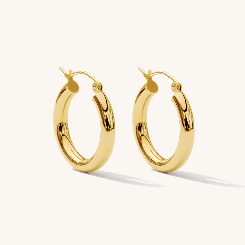 Medium Chunky Everyday Hoop Earrings