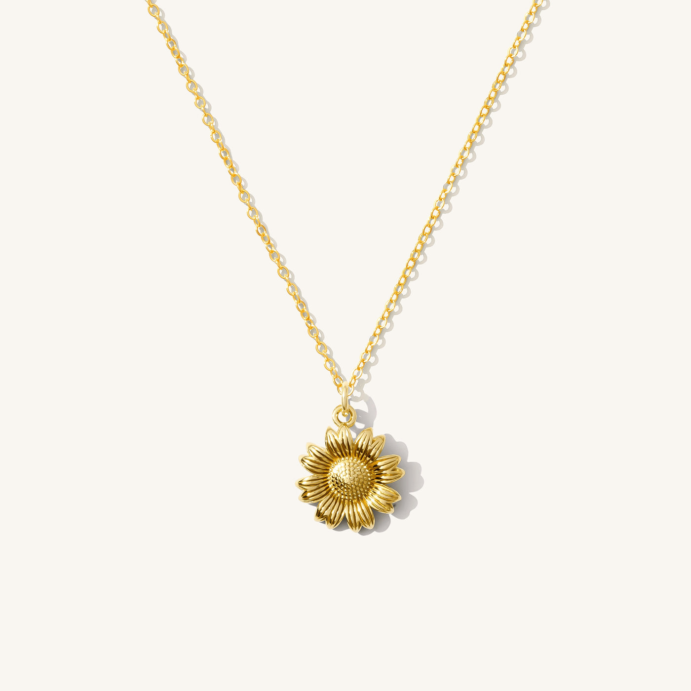 Buy 9ct Yellow Gold Sunflower Necklace With Blue Topaz, Sunflower  Jewellery, Solid Gold Flower Pendant Online in India - Etsy