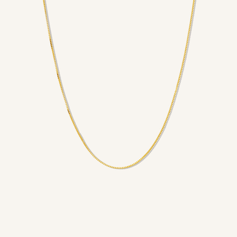 Thin Box Chain Necklace