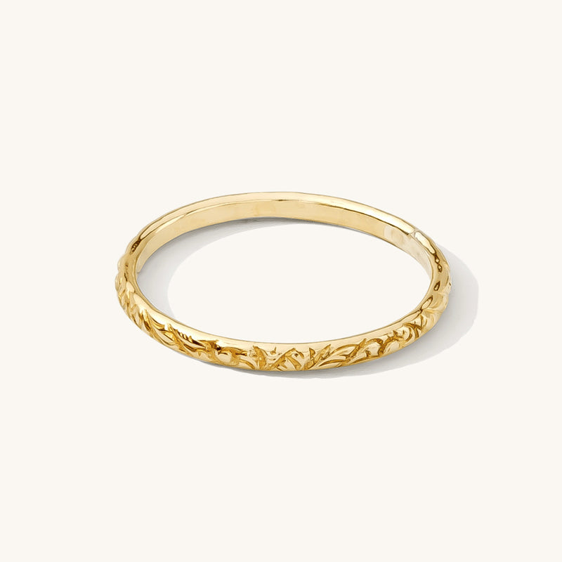 Thin Flower Band Ring