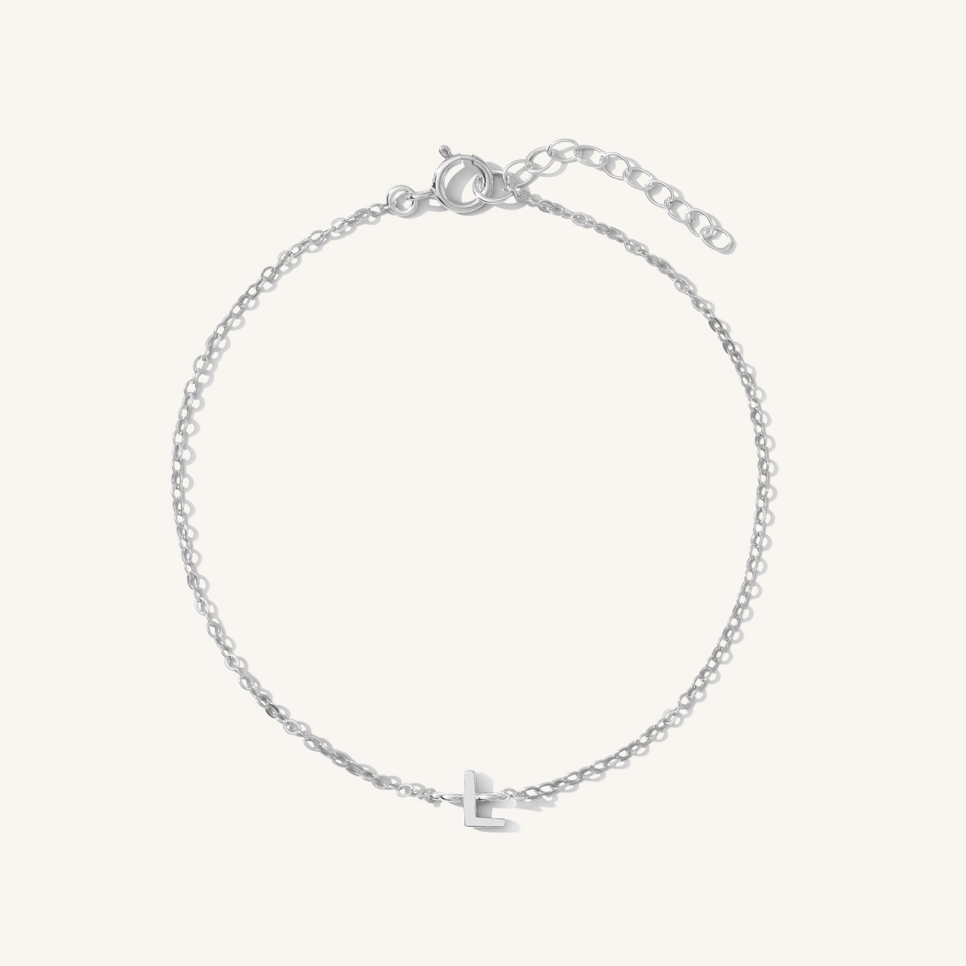L Tiny Initial Bracelet
