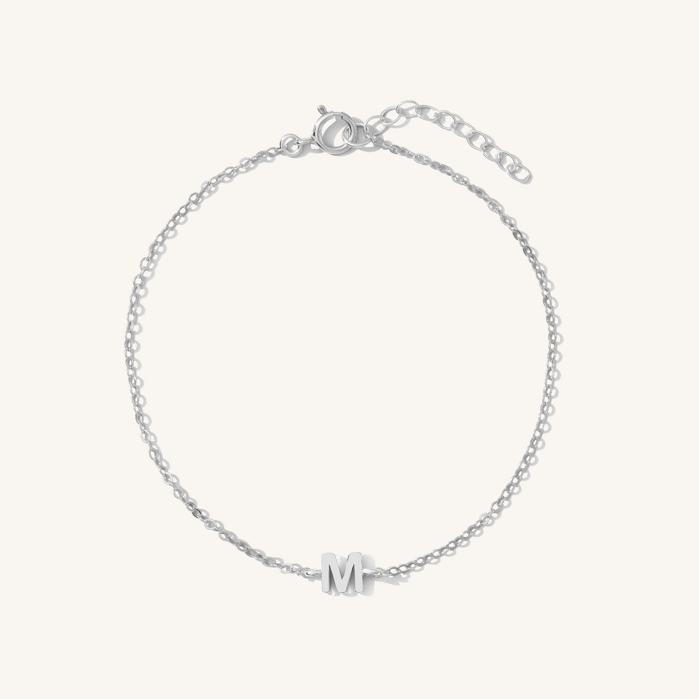 M Tiny Initial Bracelet