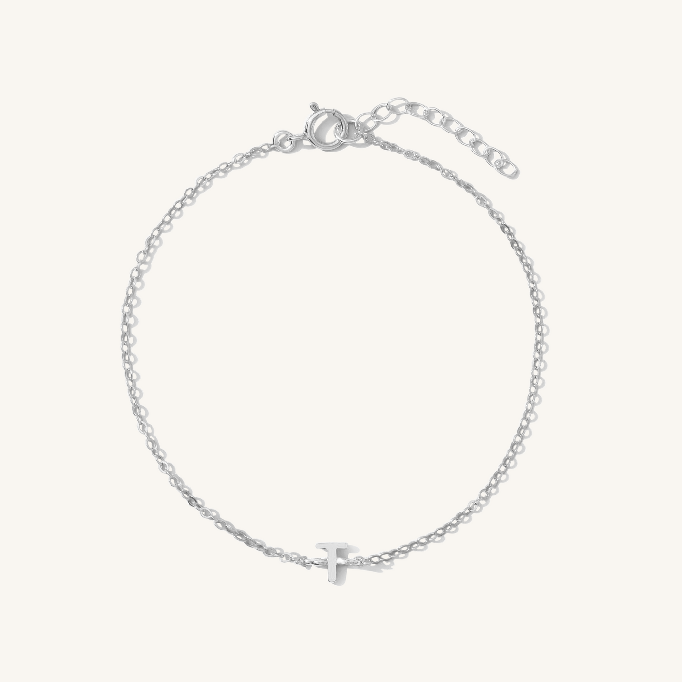 T Tiny Initial Bracelet