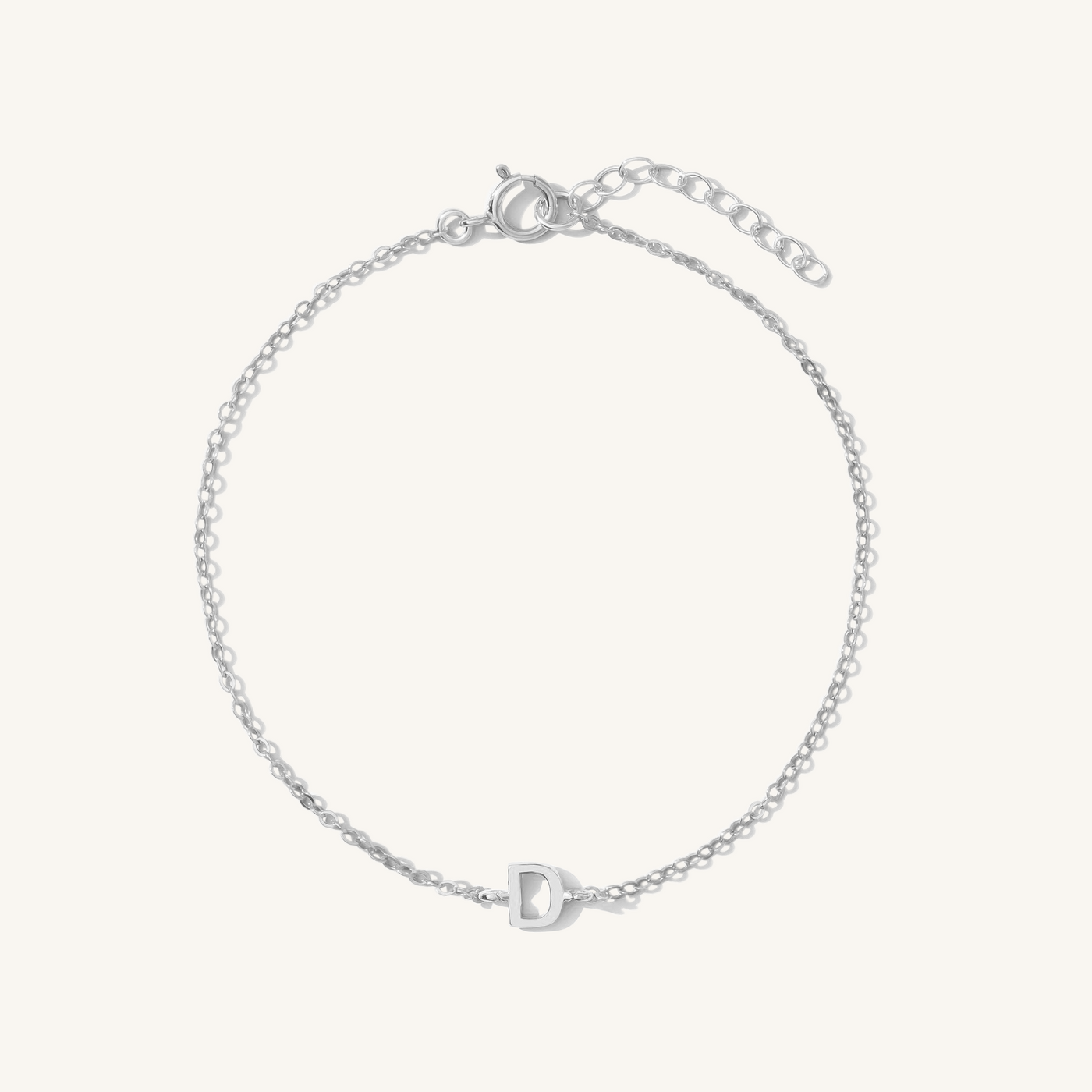 D Tiny Initial Bracelet