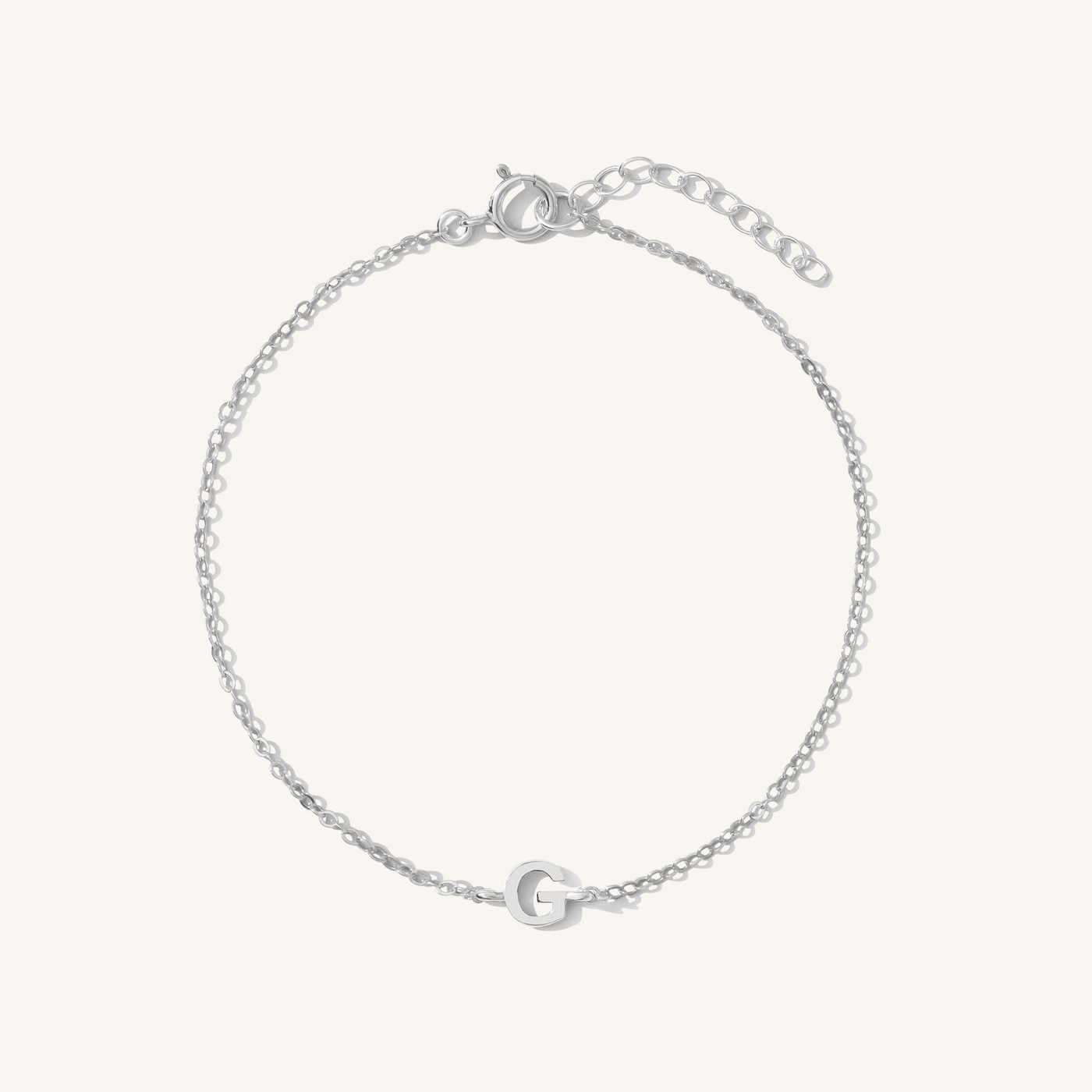 G Tiny Initial Bracelet