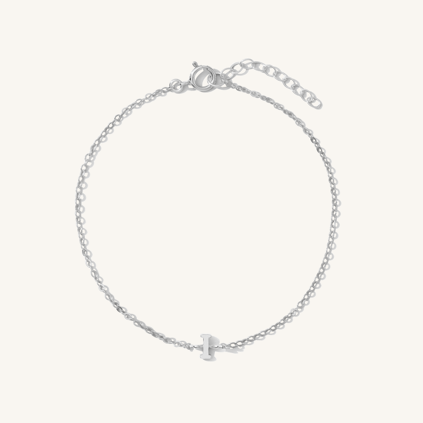 I Tiny Initial Bracelet