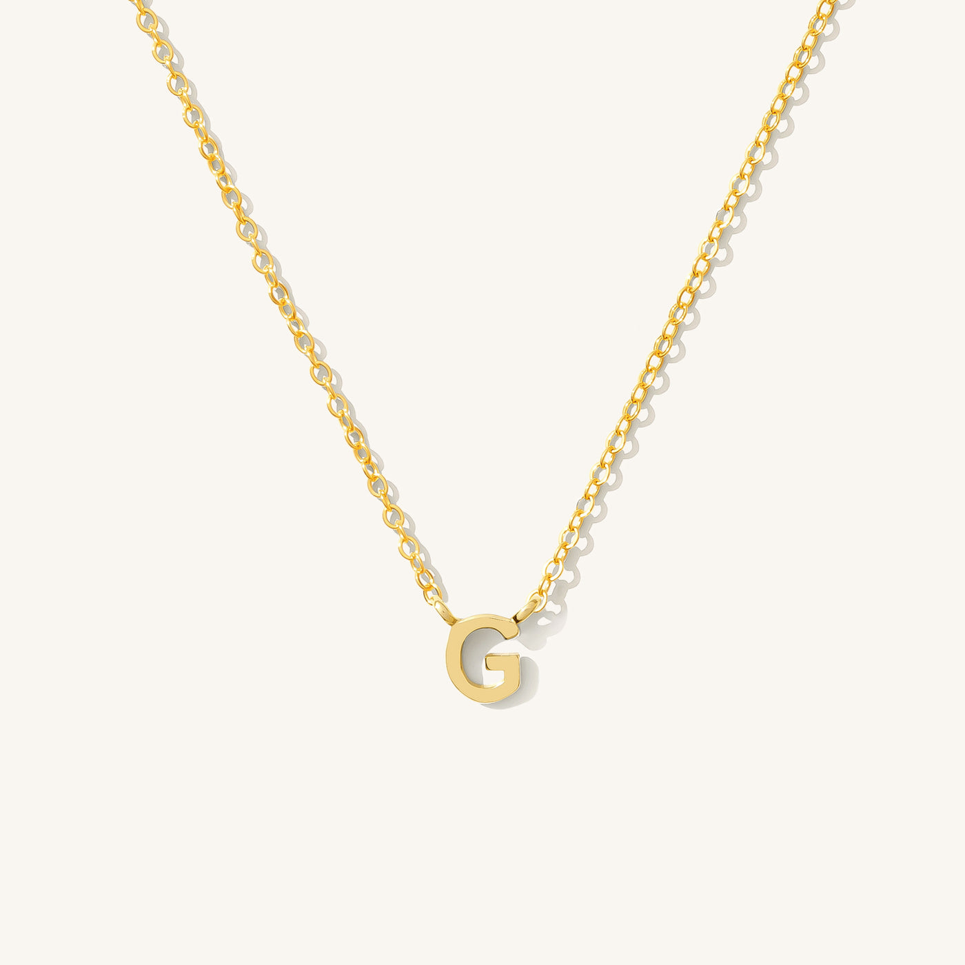 G Tiny Initial Necklace
