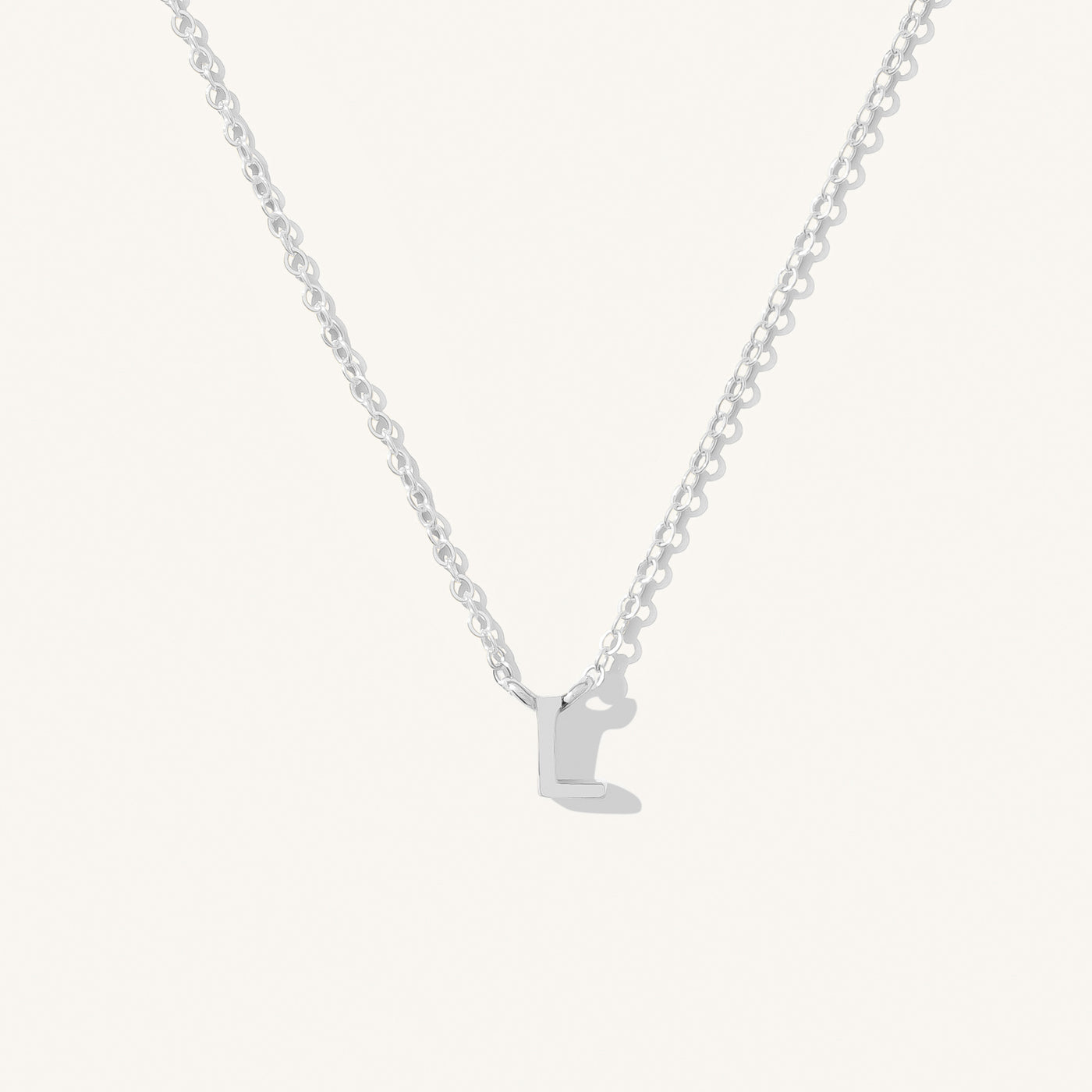 L Tiny Initial Necklace