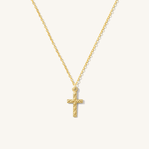 Tiny on sale cross necklace