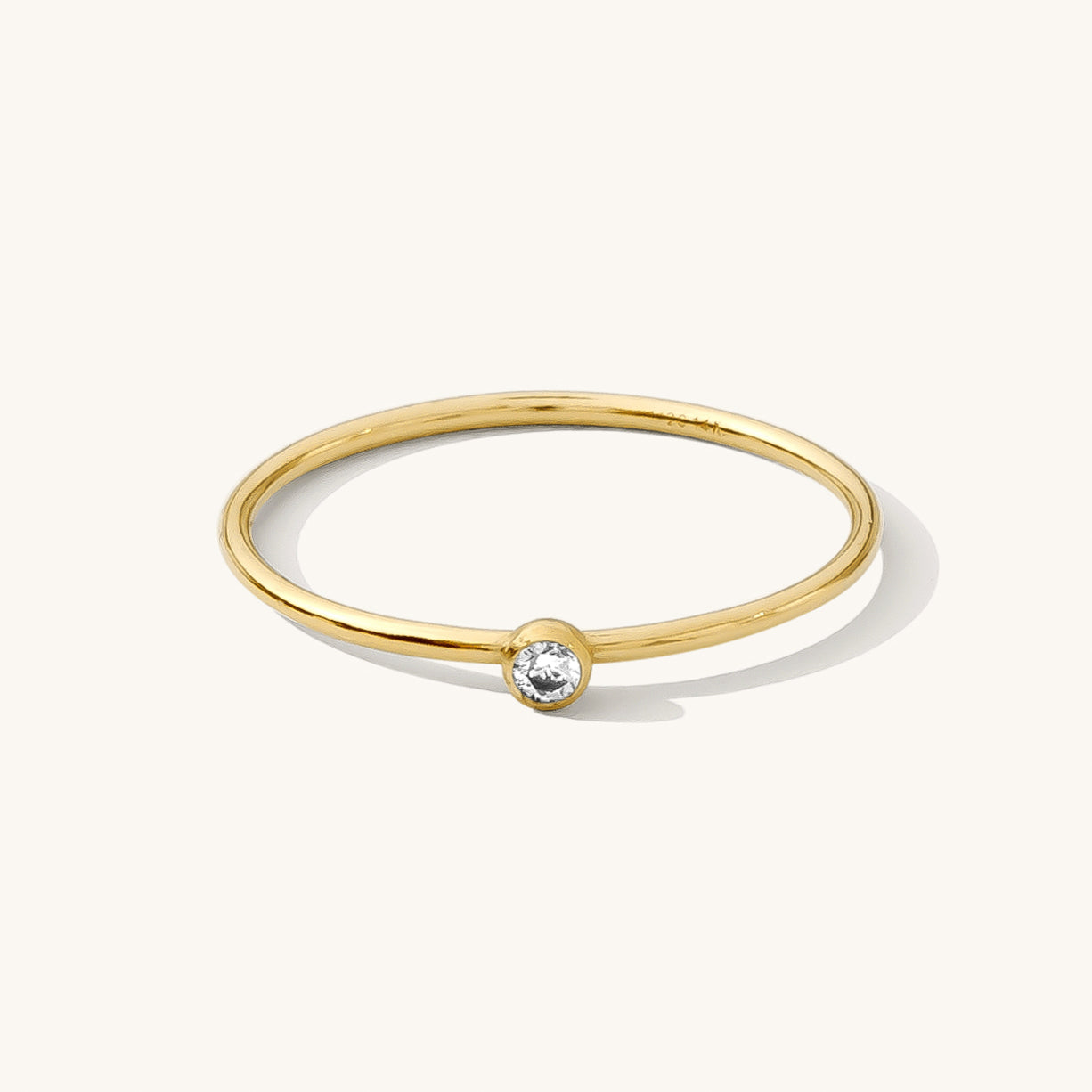 Tiny Solitaire Ring | Simple & Dainty